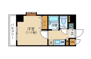 K＆W西新橋の物件間取画像